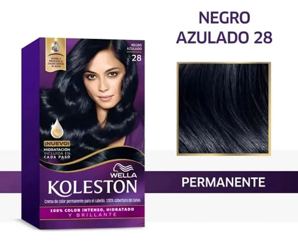 Koleston Tintura Permanente Color Intenso Negro Azulado 28 2