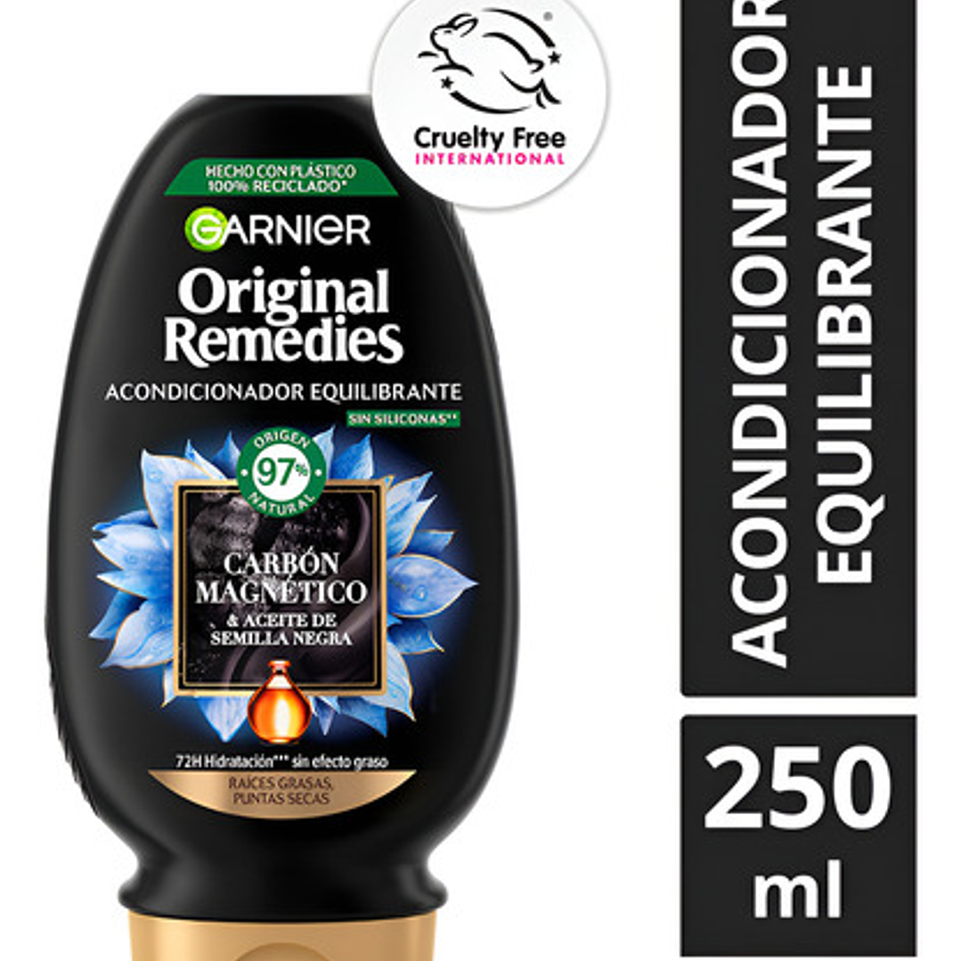 Acondicionador Original Remedies Carbón Magnético 250ml 1