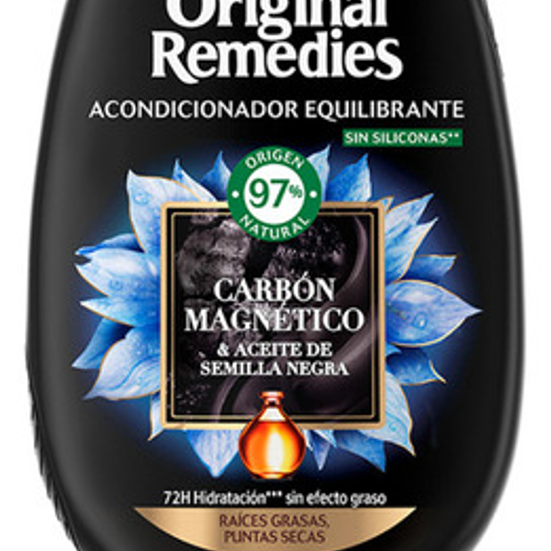 Acondicionador Original Remedies Carbón Magnético 250ml 2