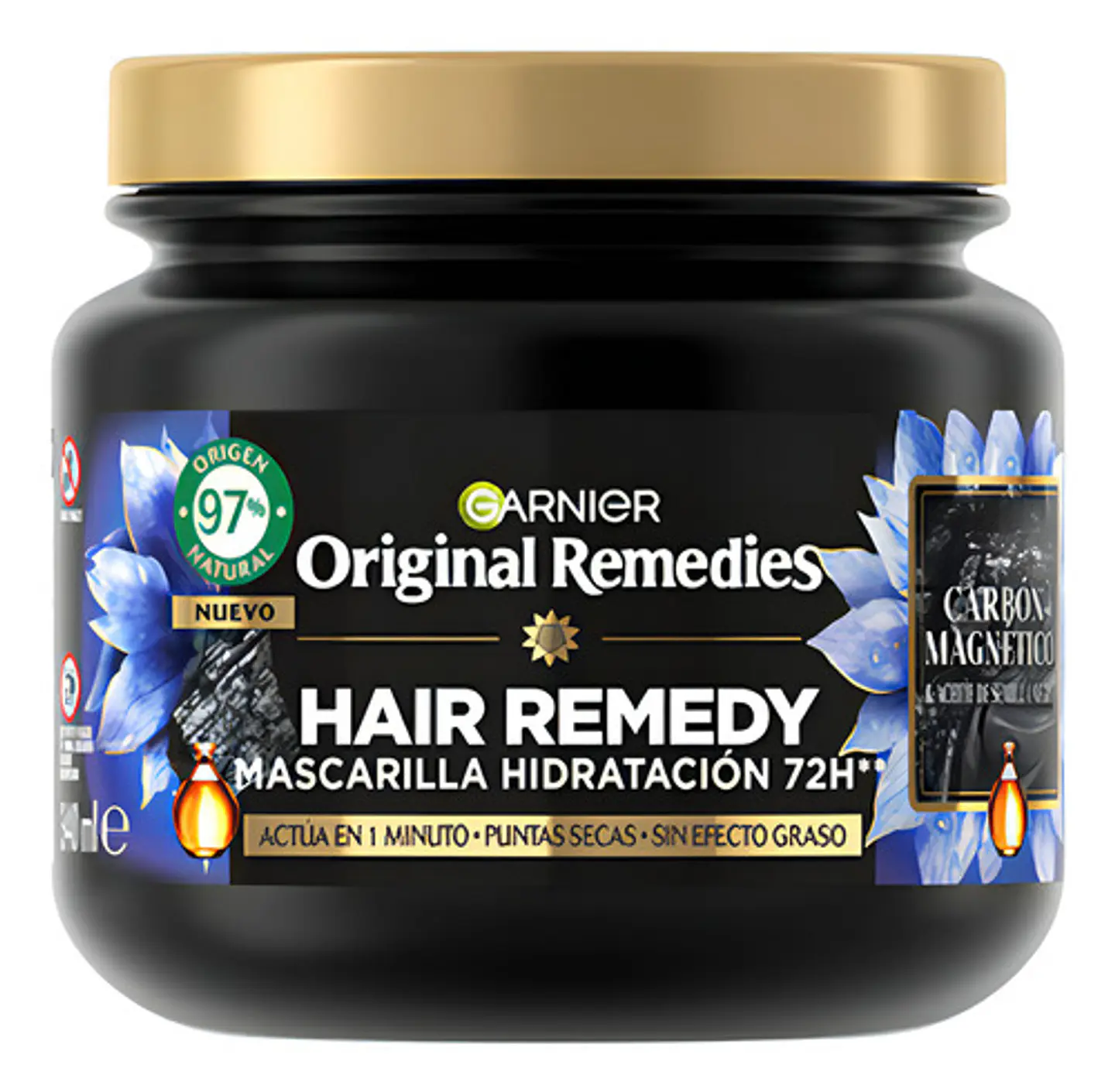 Mascarilla Capilar Garnier Original Remedies Carbón Mágnetic 1