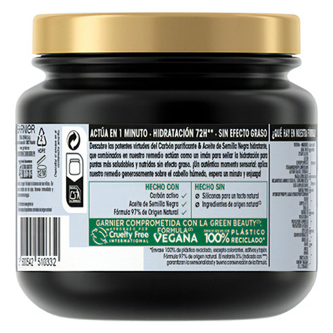 Mascarilla Capilar Garnier Original Remedies Carbón Mágnetic 3