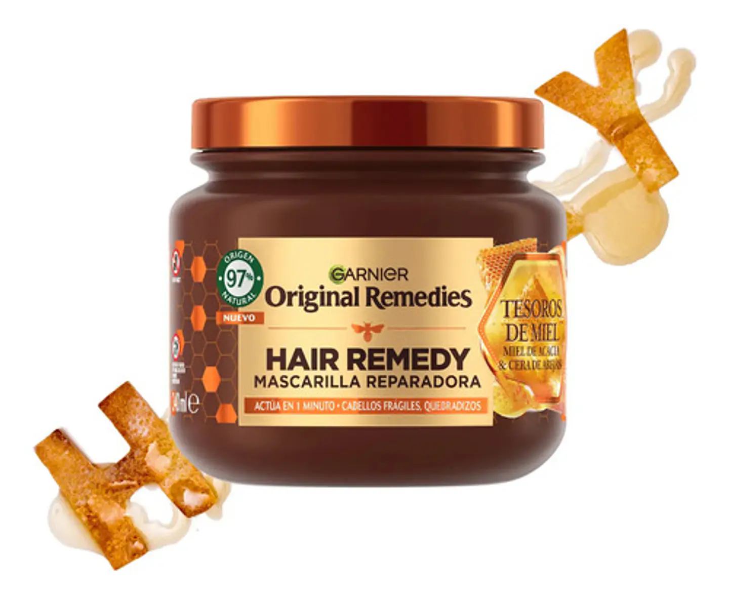 Mascarilla Capilar Garnier Original Remedies Tesoros De Miel 3