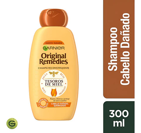 Shampoo Garnier Tesoros Miel 300ml Original Remedies