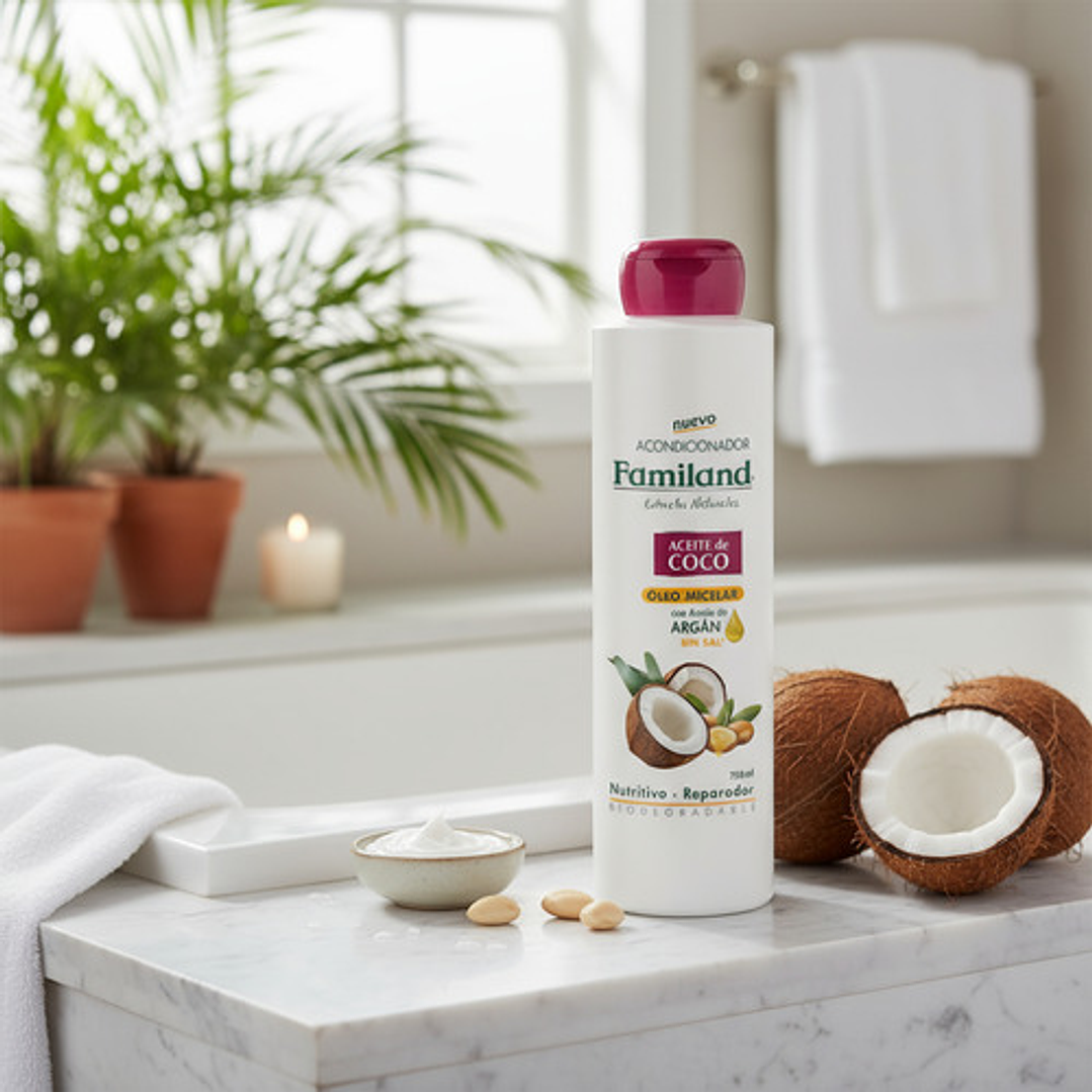 Acondicionador Familand Aceite De Coco Argán 750 Ml 6