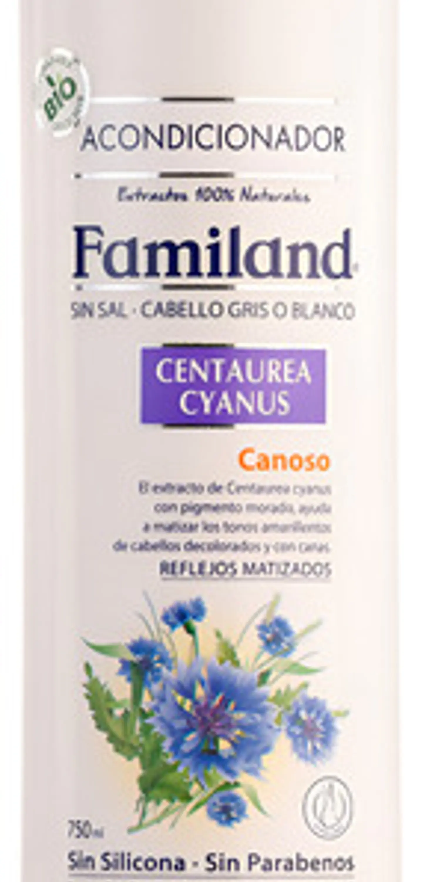 Acondicionador Familand 750ml Centaurea Cyanus Bio Sin Sal 1