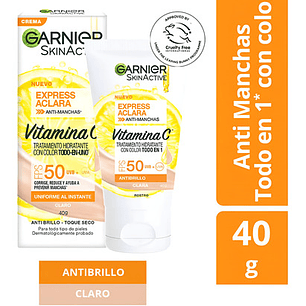 Tratamiento Hidratante Garnier Skin Active Tono Claro 40 G