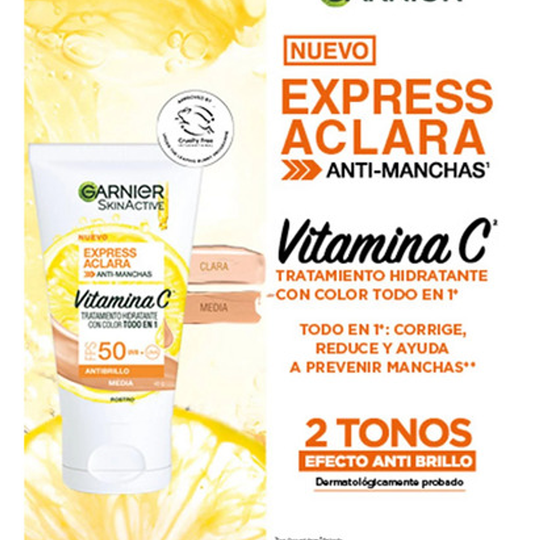 Tratamiento Hidratante Garnier Skin Active Tono Claro 40 G 2