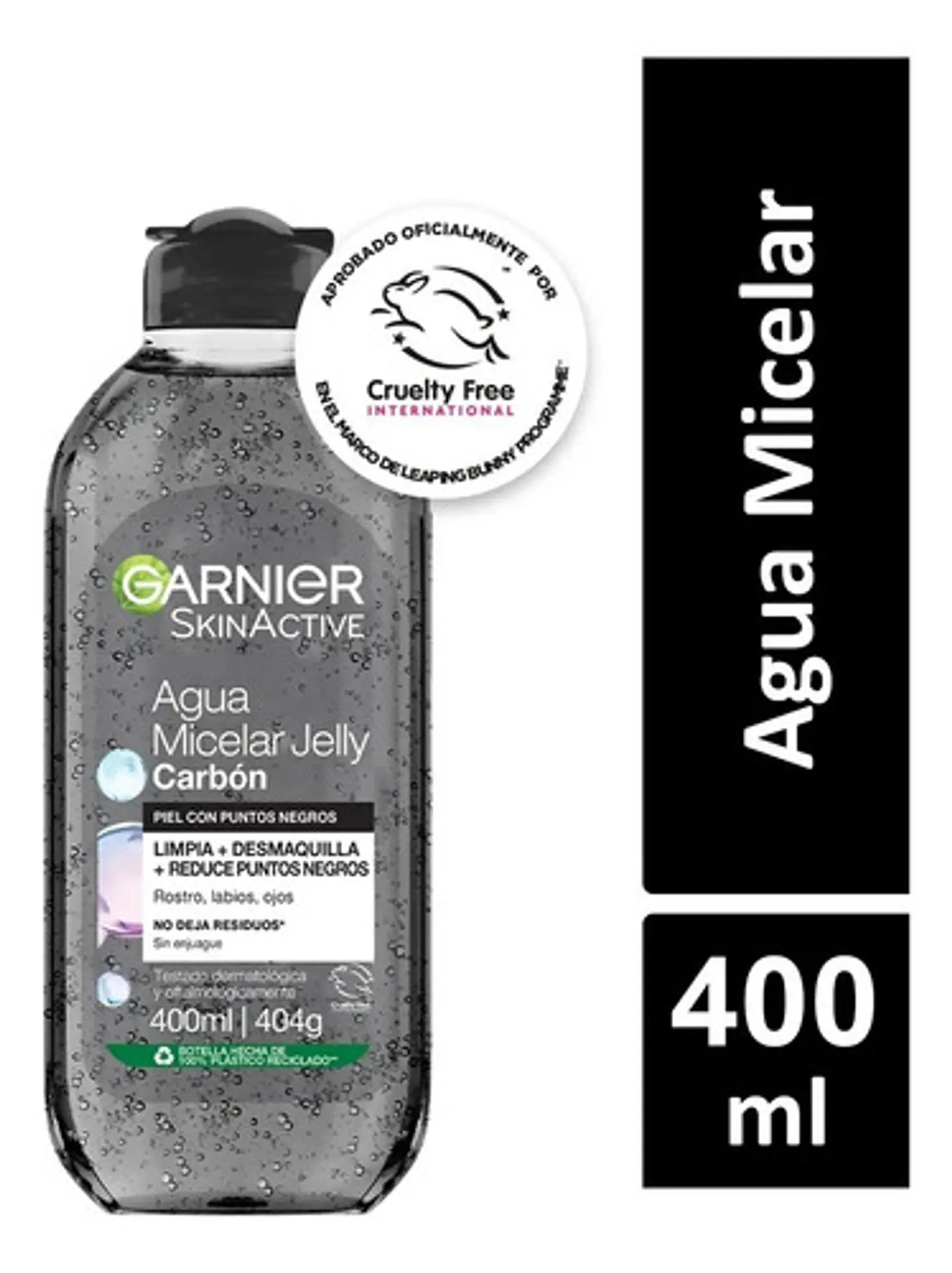 Agua Micelar Garnier Skin Active Facial Jelly Carbón 400ml 1