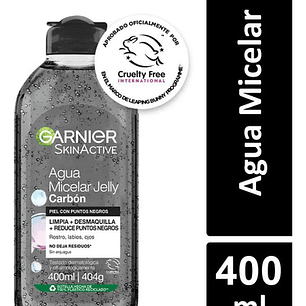 Agua Micelar Garnier Skin Active Facial Jelly Carbón 400ml