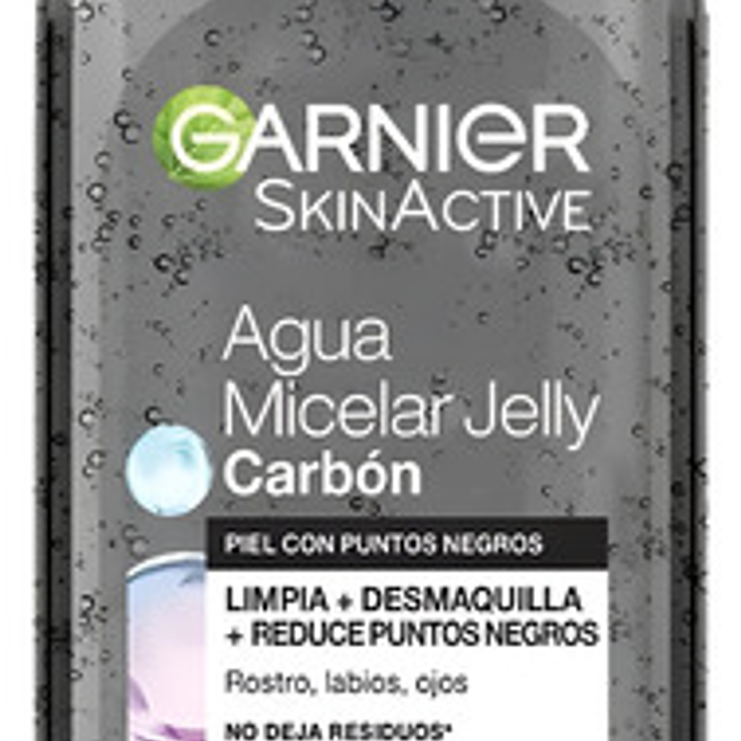 Agua Micelar Garnier Skin Active Facial Jelly Carbón 400ml 2