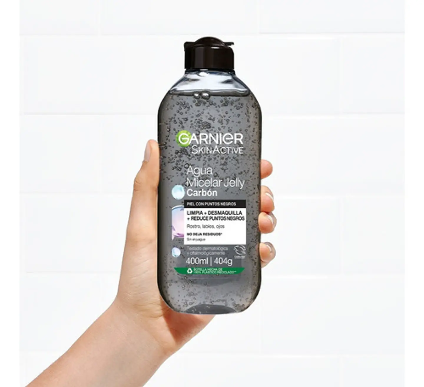 Agua Micelar Garnier Skin Active Facial Jelly Carbón 400ml 4
