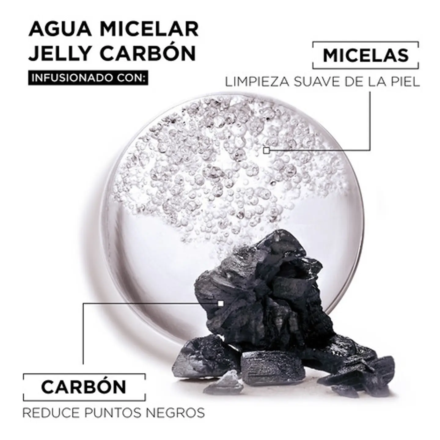 Agua Micelar Garnier Skin Active Facial Jelly Carbón 400ml 5