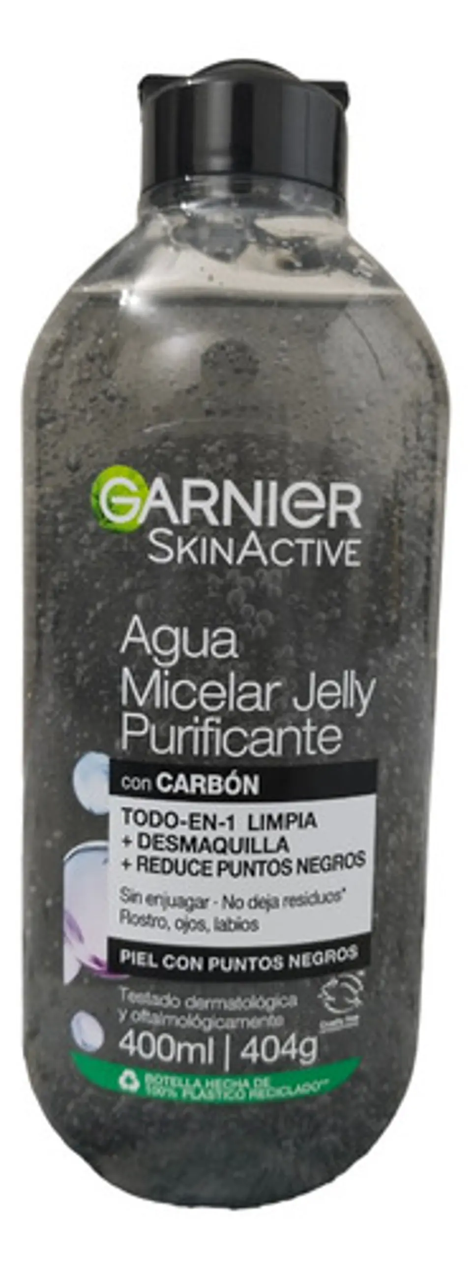Agua Micelar Garnier Skin Active Facial Jelly Carbón 400ml 7