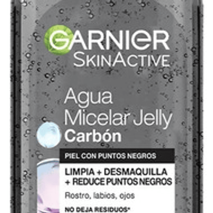 Agua Micelar Garnier Skin Active Facial Jelly Carbón 400ml 9