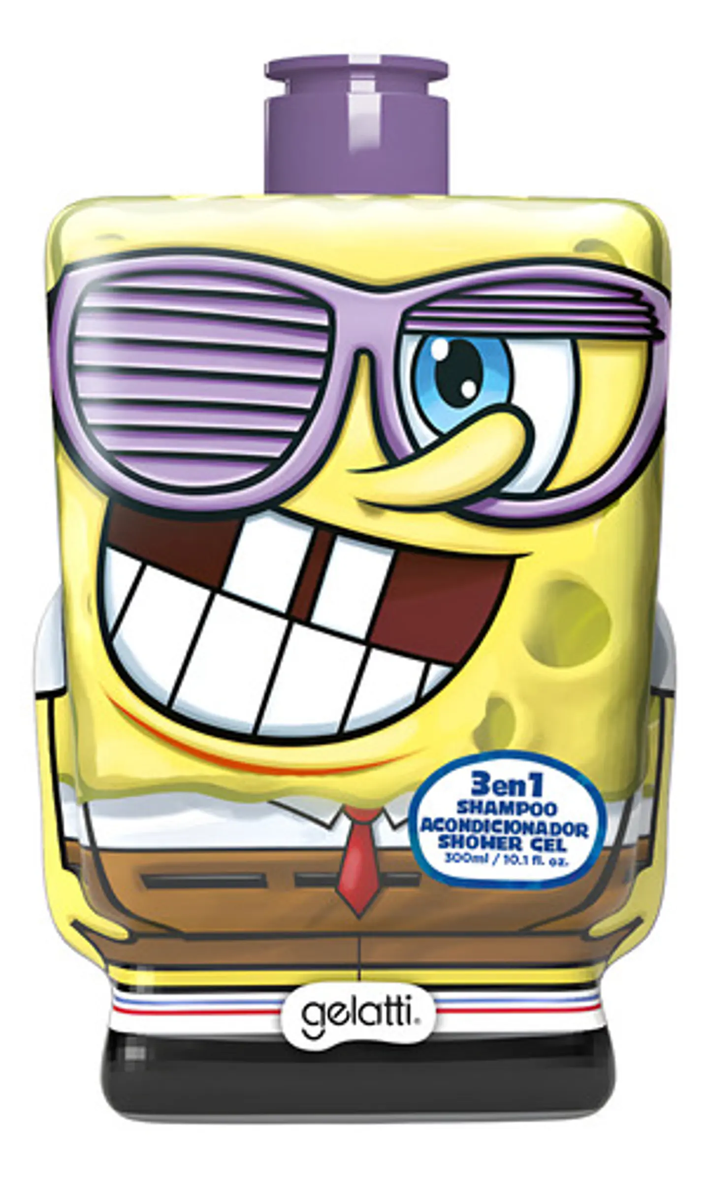 Gelatti Shampoo 3 En 1 Bob Esponja Lentes Kids 300 Ml 1