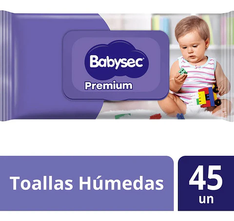 Toallas Humedas Babysec 45 Unidades Con Aloe Vera