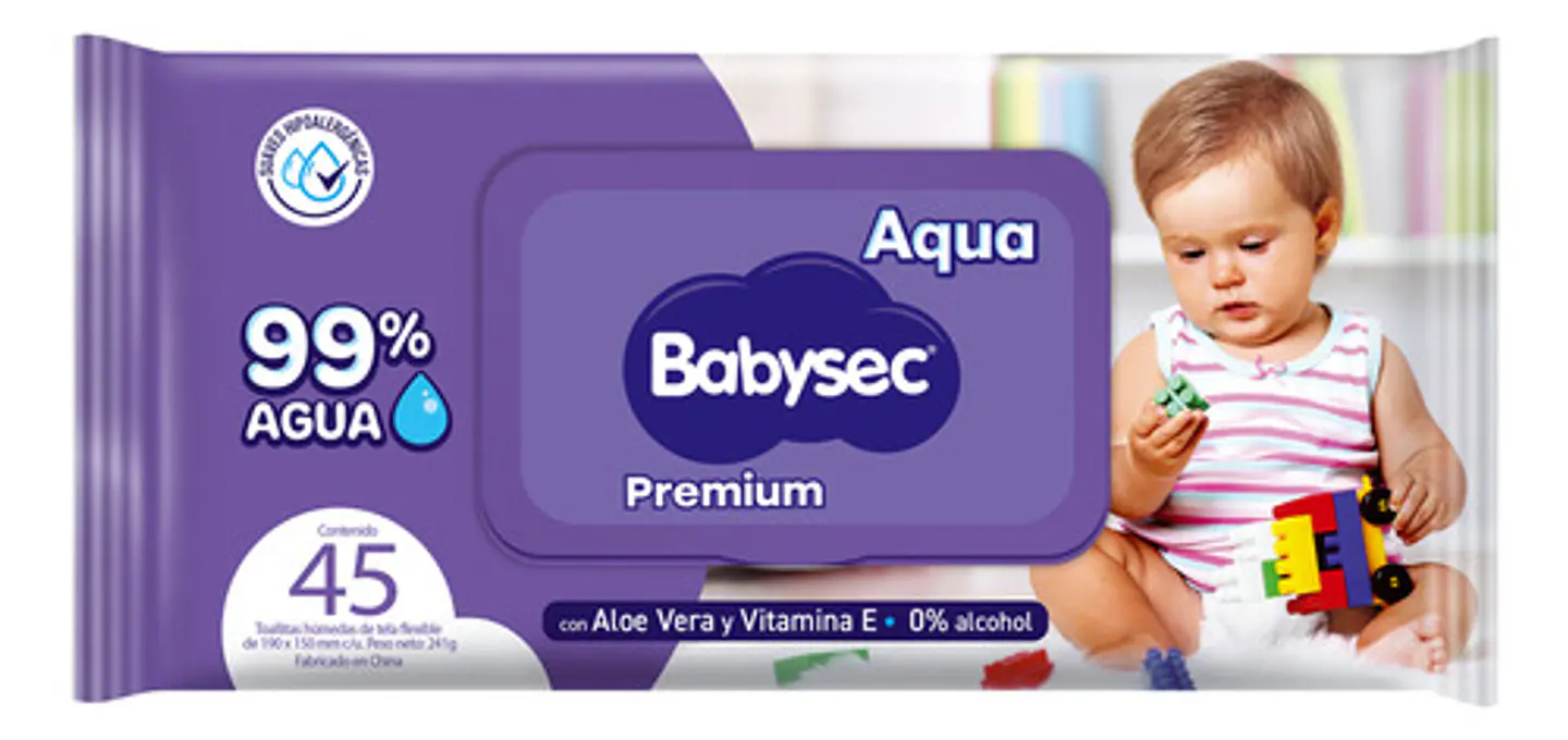 Toallas Humedas Babysec 45 Unidades Con Aloe Vera 3