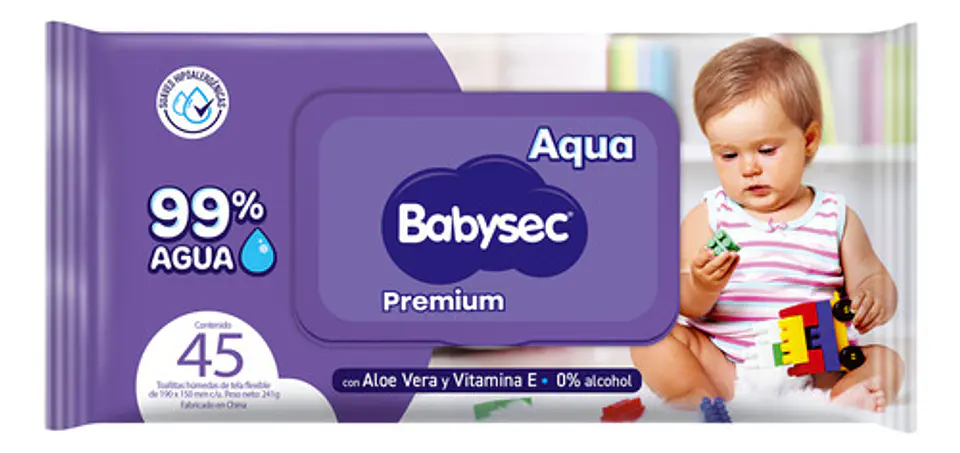Toallas Humedas Babysec 45 Unidades Con Aloe Vera 3