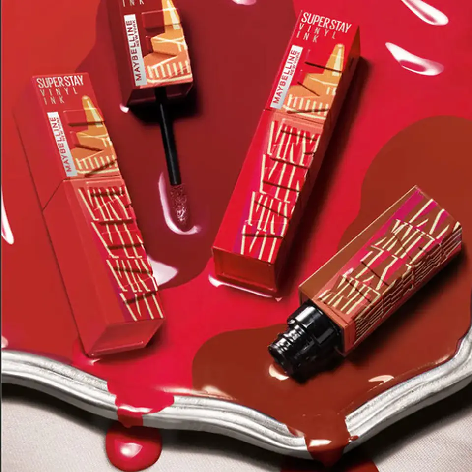 Kit Maybelline X2 Labial Vinyl + Palette Color Rivals Asser 3