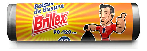 Bolsa Basura Brillex Negra 90x120 Cm - 10 Unds.
