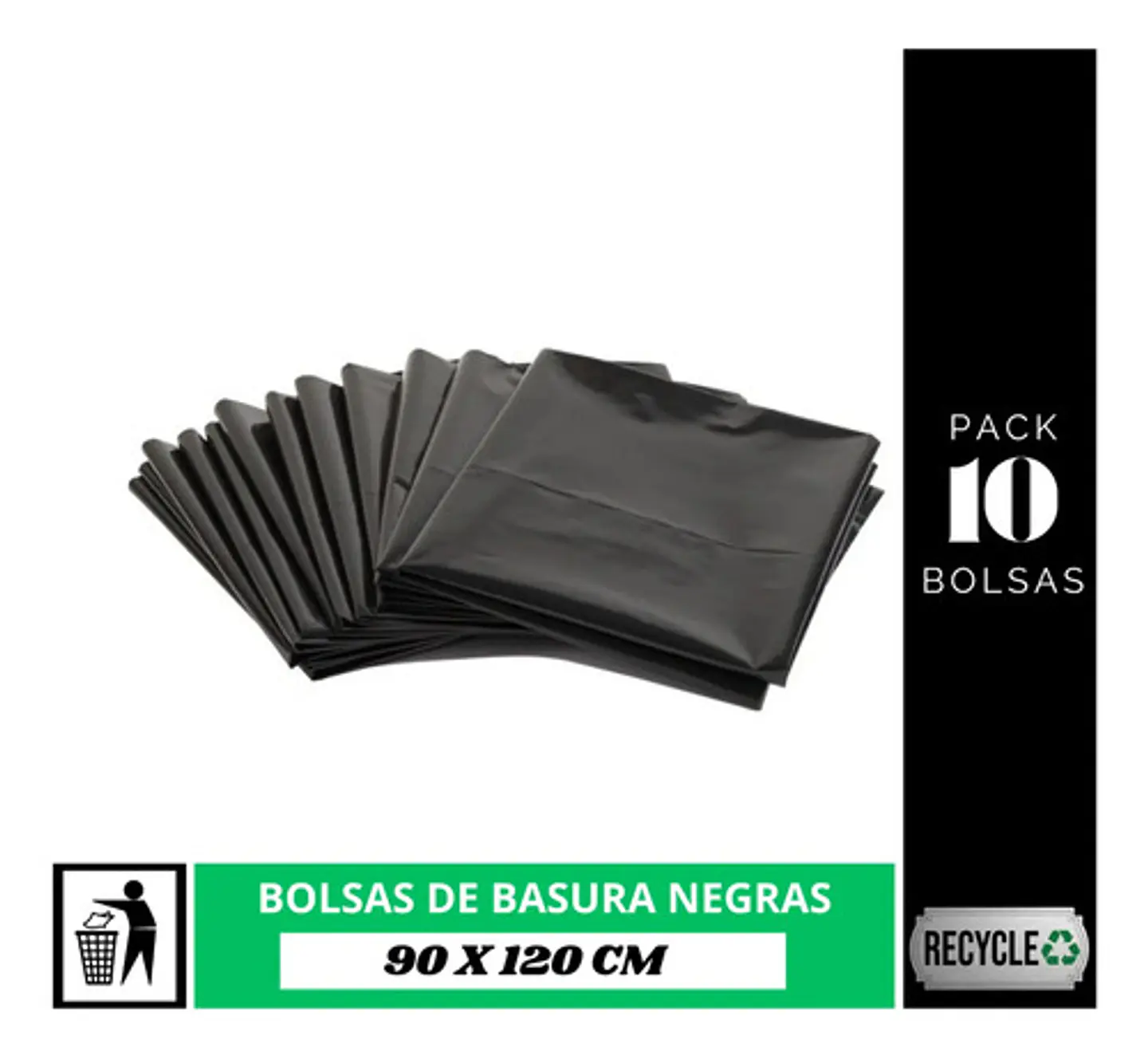 Bolsa Basura Brillex Negra 90x120 Cm - 10 Unds. 2