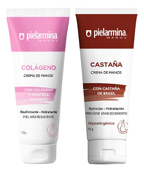 Set De Crema De Manos Castaña Y Colágeno | Pielarmina