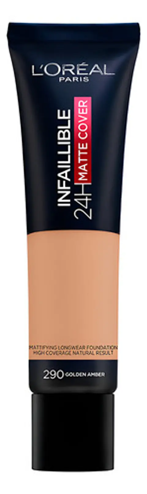 Base Líquida L'oréal Inf. Matte Cover 290 Golden Amber 30 Ml 290 - Golden Amber