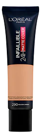 Base Líquida L'oréal Inf. Matte Cover 290 Golden Amber 30 Ml 290 - Golden Amber - Miniatura 1