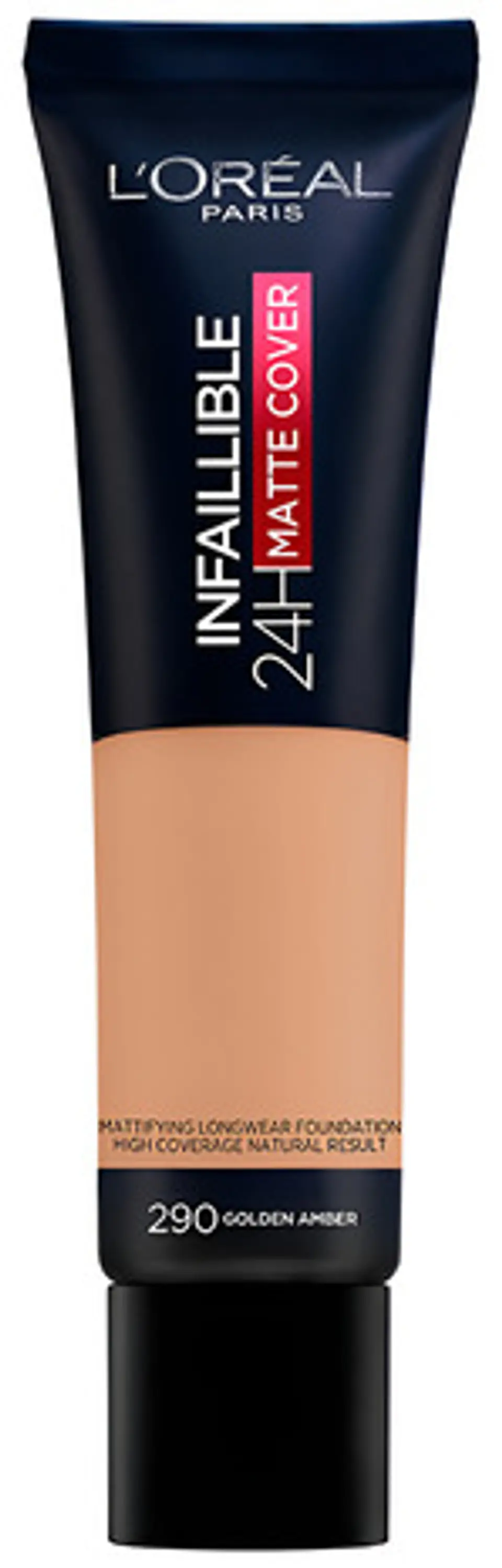 Base Líquida L'oréal Inf. Matte Cover 290 Golden Amber 30 Ml 290 - Golden Amber 1