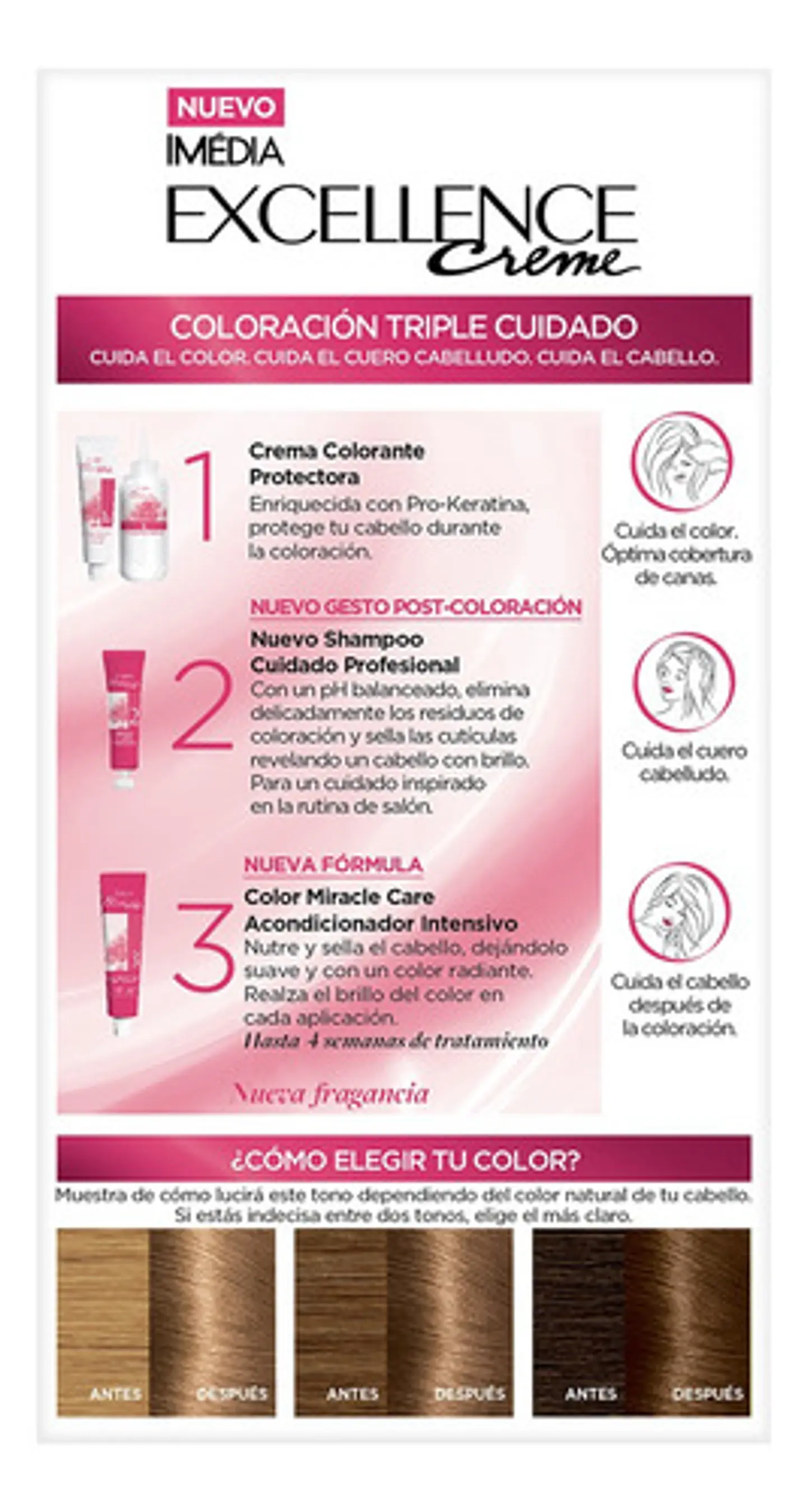 Tintura L'oreal Excellence Creme Tono 7 Rubio Vainilla 4