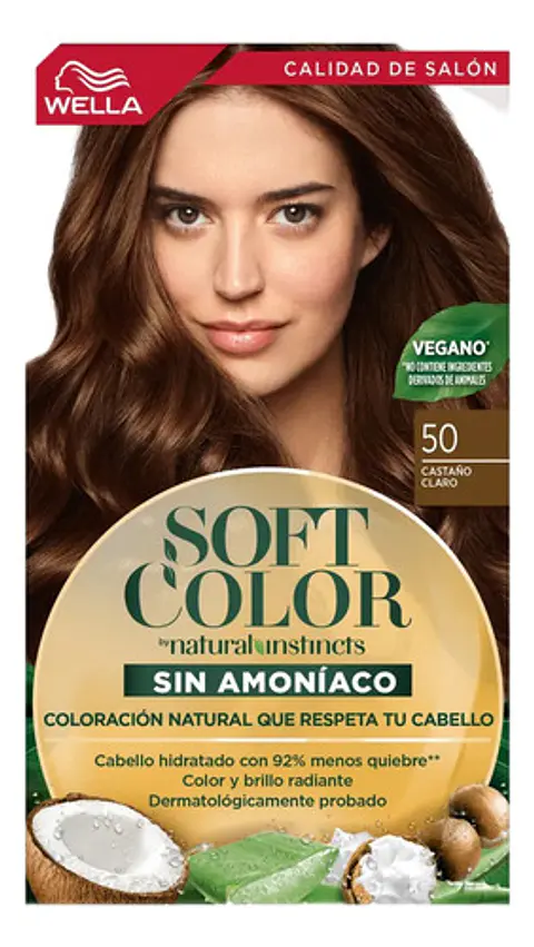 Tintura Perm. Hidratante Soft Color Castaño Claro 50 Wella 50 Castaño Claro