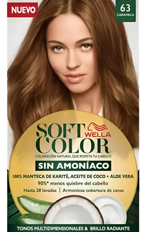 Tintura Wella Soft Color Tinte De Cabello Tono 63 Caramelo Para Cabello