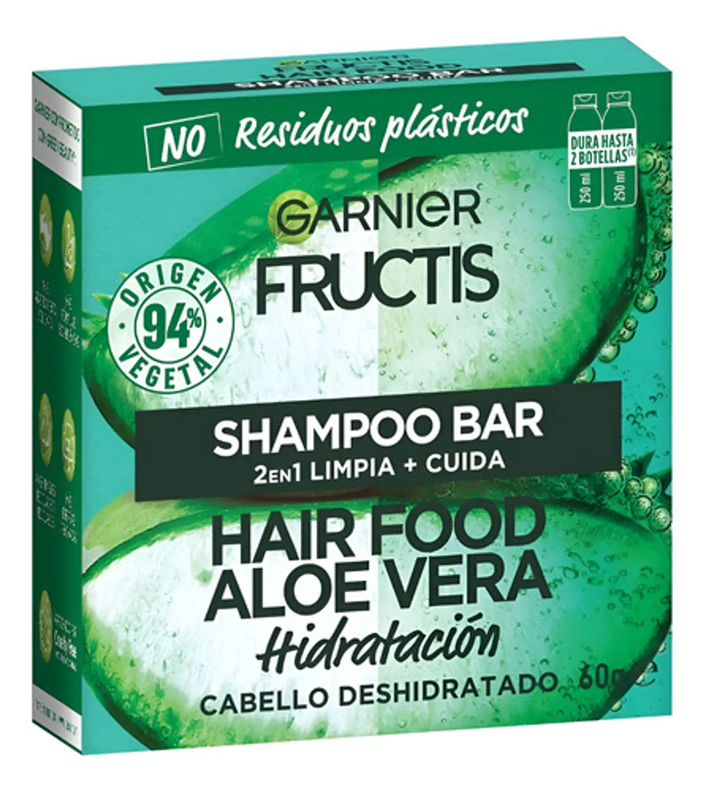 Shampoo Aloe Vera Hair Food 2 En 1 Garnier Fructis - 60gr 1