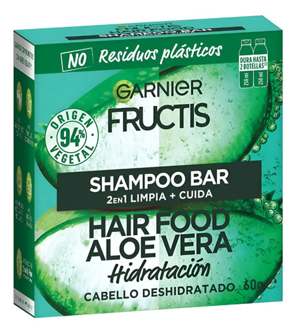 Shampoo Aloe Vera Hair Food 2 En 1 Garnier Fructis - 60gr 1