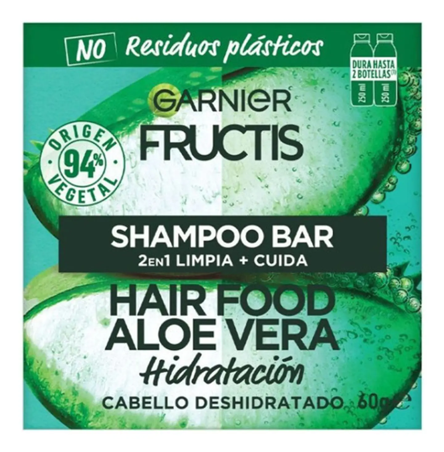 Shampoo Aloe Vera Hair Food 2 En 1 Garnier Fructis - 60gr 2