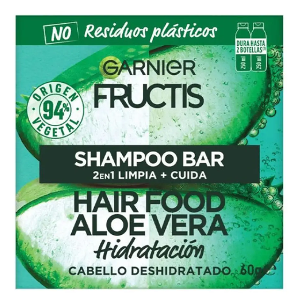 Shampoo Aloe Vera Hair Food 2 En 1 Garnier Fructis - 60gr 2