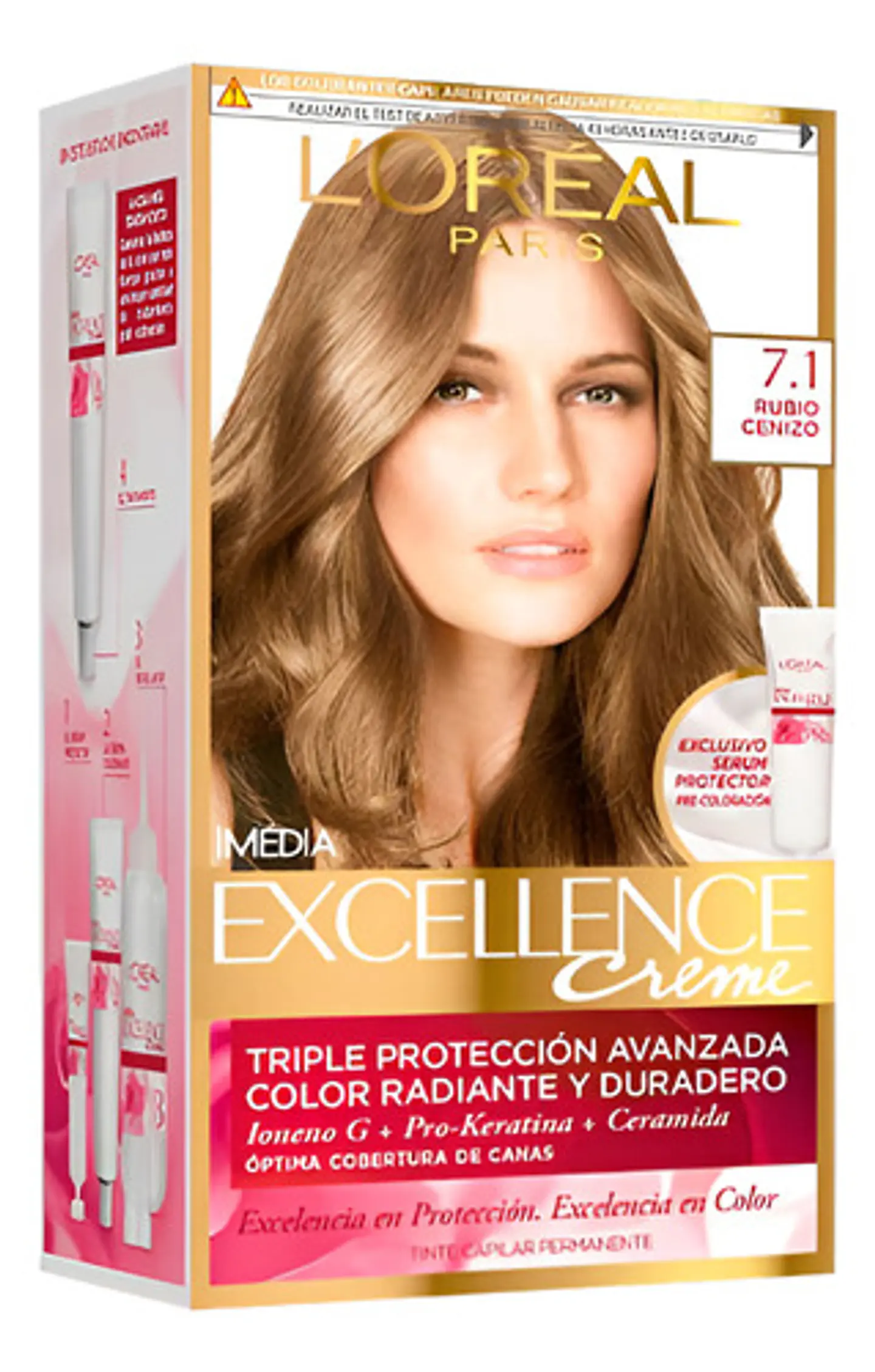 Tintura L'oréal Excellence Creme Tono 7.1 Rubio Cenizo 1