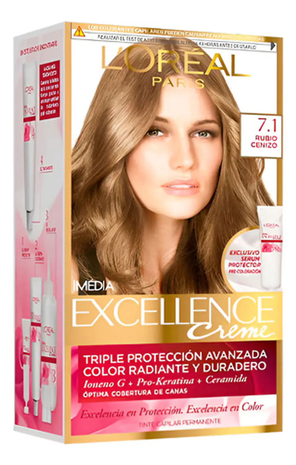 Tintura L'oréal Excellence Creme Tono 7.1 Rubio Cenizo 1