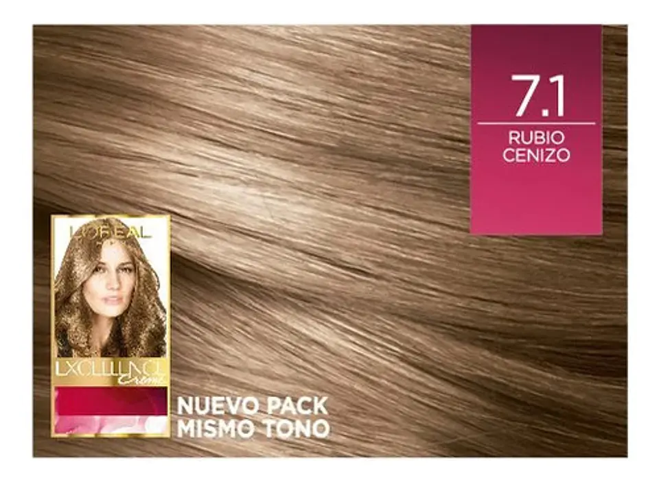 Tintura L'oréal Excellence Creme Tono 7.1 Rubio Cenizo 3