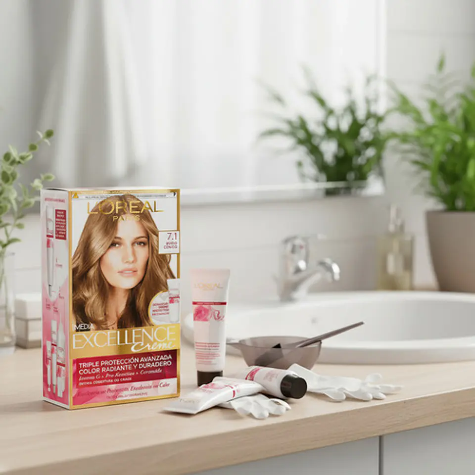 Tintura L'oréal Excellence Creme Tono 7.1 Rubio Cenizo 8