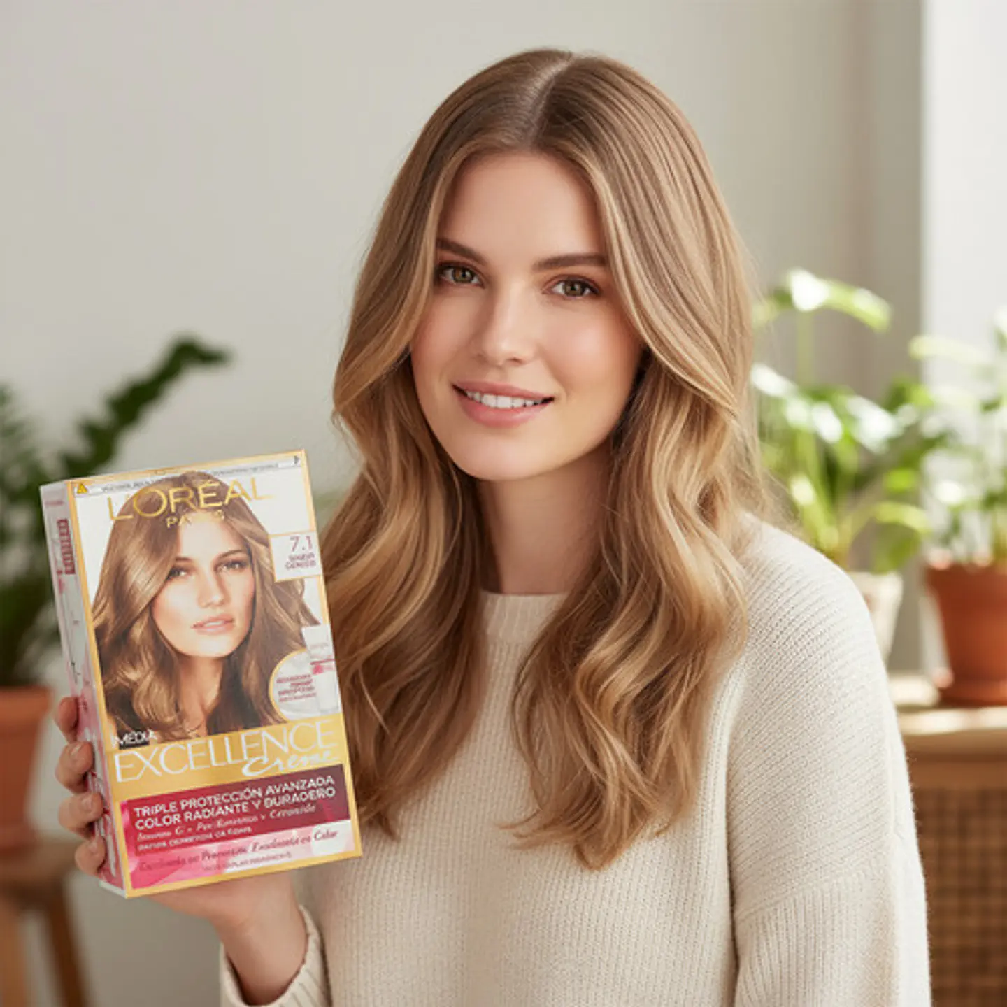 Tintura L'oréal Excellence Creme Tono 7.1 Rubio Cenizo 9
