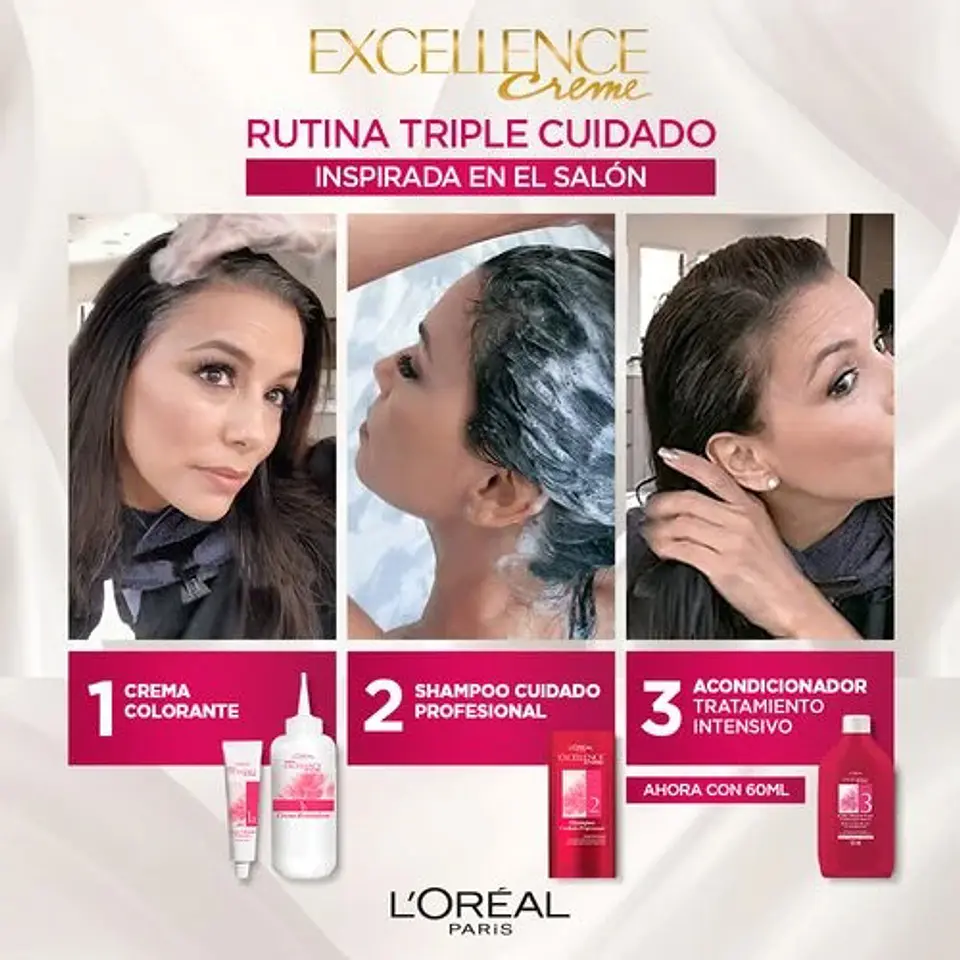 Tintura Excellence Creme 7.11 Rubio Ceniza Profundo L'oréal Rubio Ceniza Profundo 3