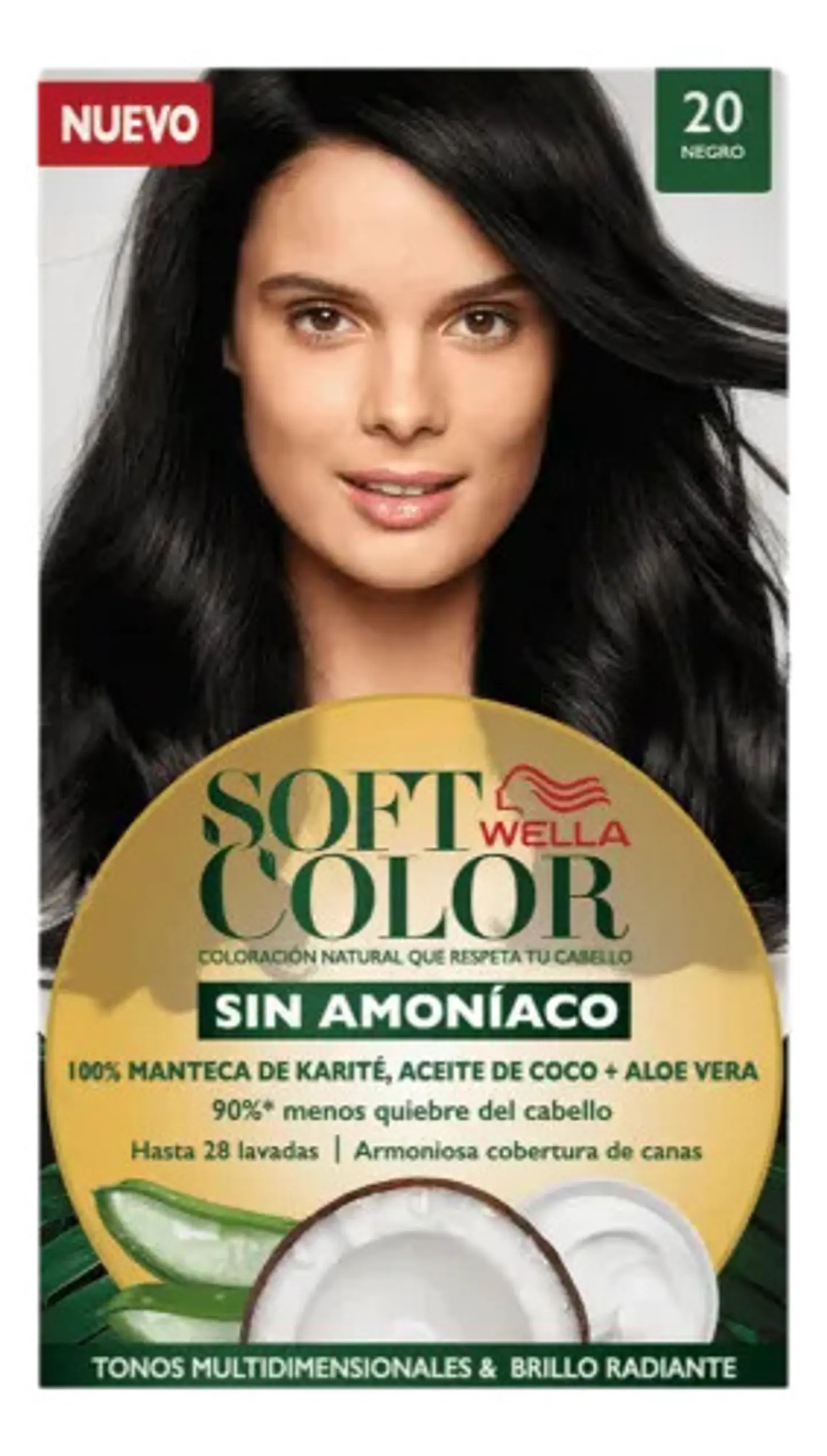 Tintura Wella Soft Color Tinte De Cabello Tono 20 Negro Para Cabello 6