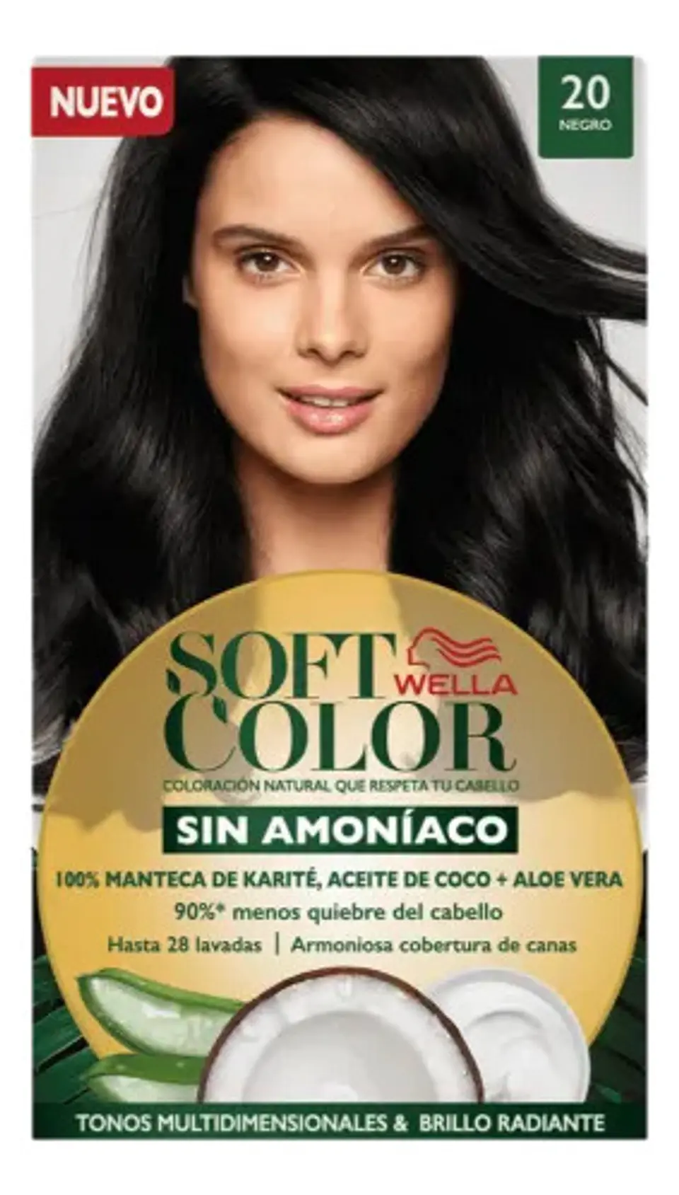 Tintura Wella Soft Color Tinte De Cabello Tono 20 Negro Para Cabello 6