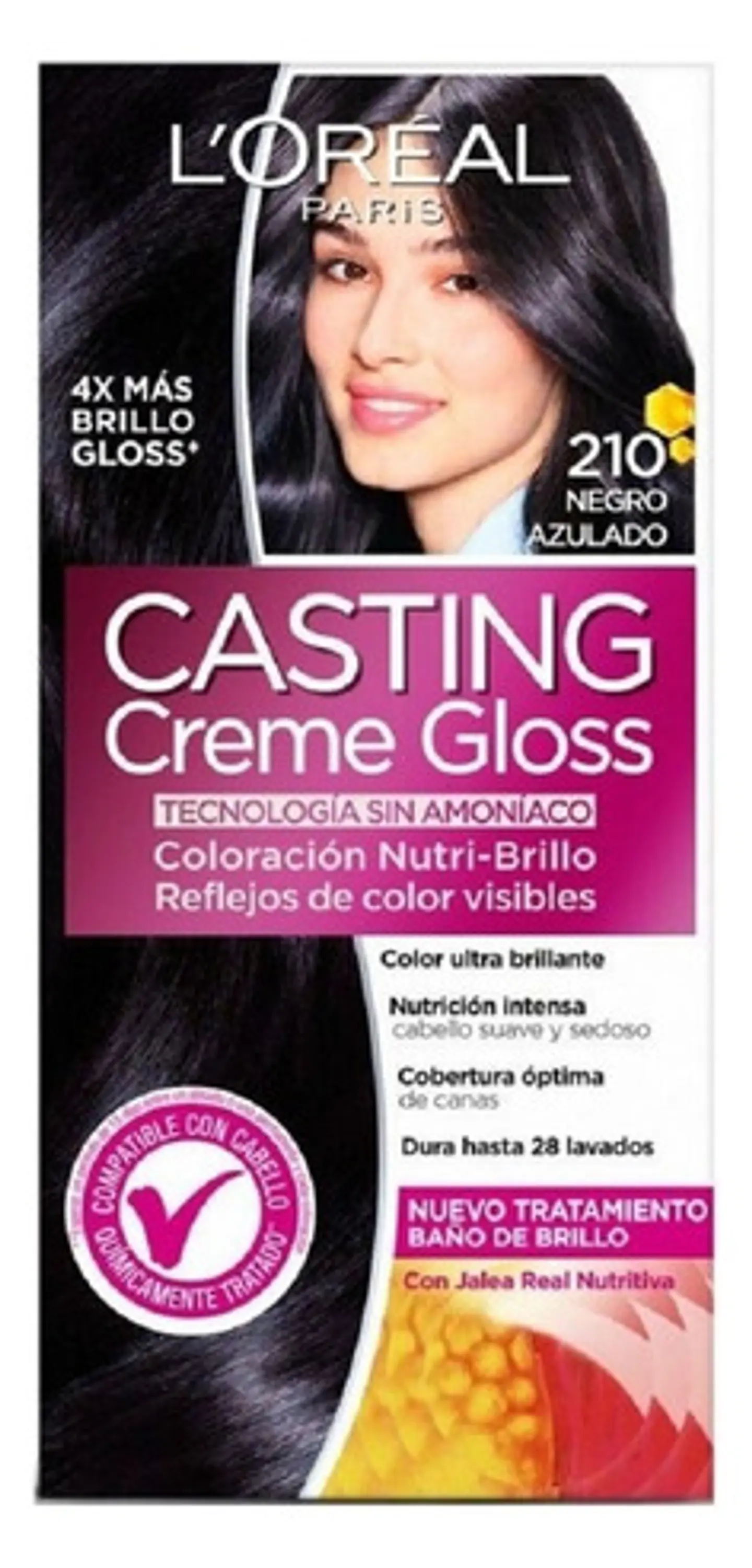 Tintura Casting Creme Gloss 210 Negro Azulado L'oréal 210 Nego Azulado 5
