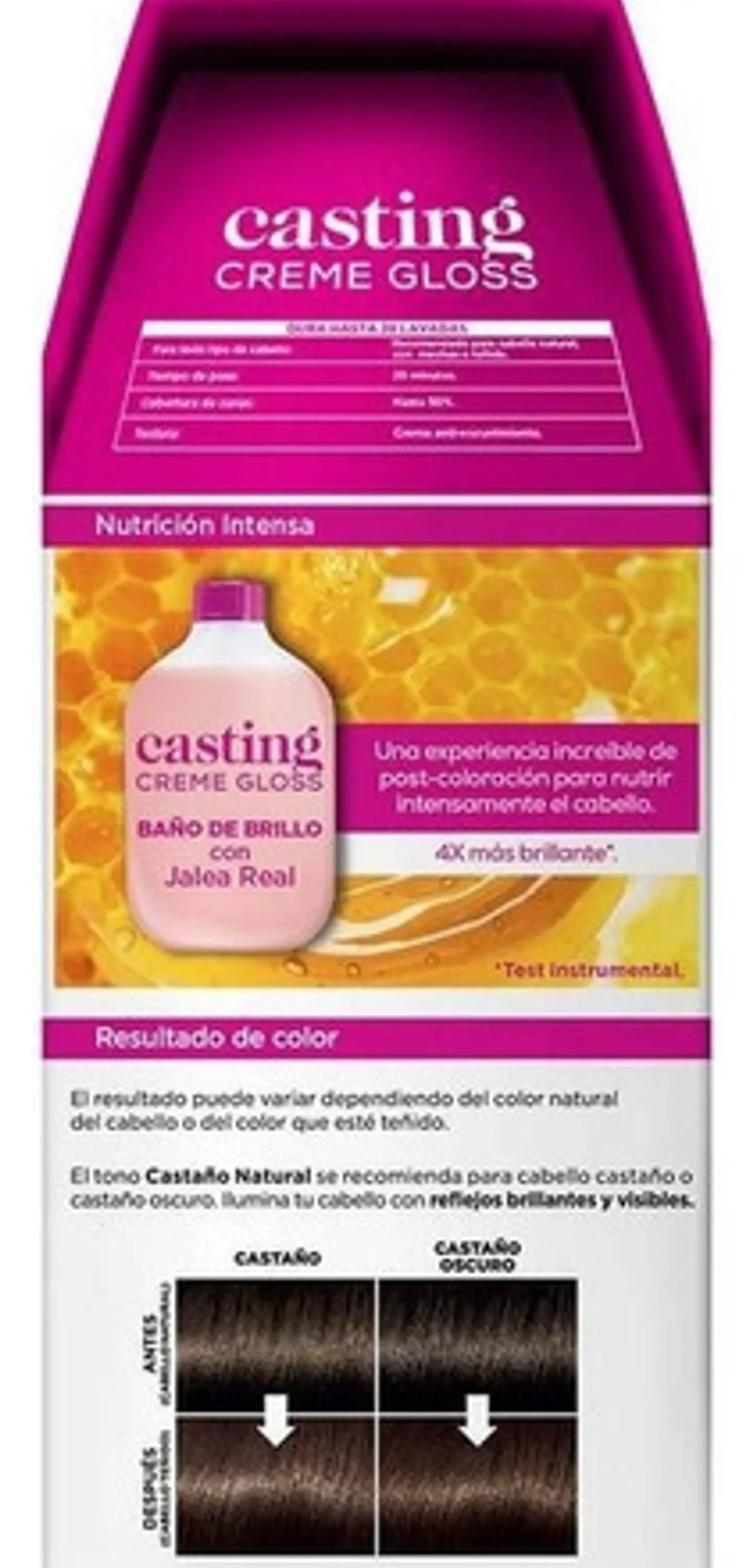 Tintura Casting Creme Gloss 400 Castaño Natural L'oreal 400 Castaño Natural 3