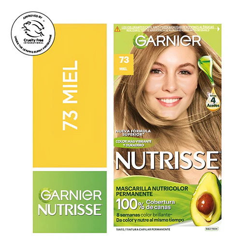 Tintura Garnier Nutrisse Tono 73 Rubio Dorado Miel 73 Miel