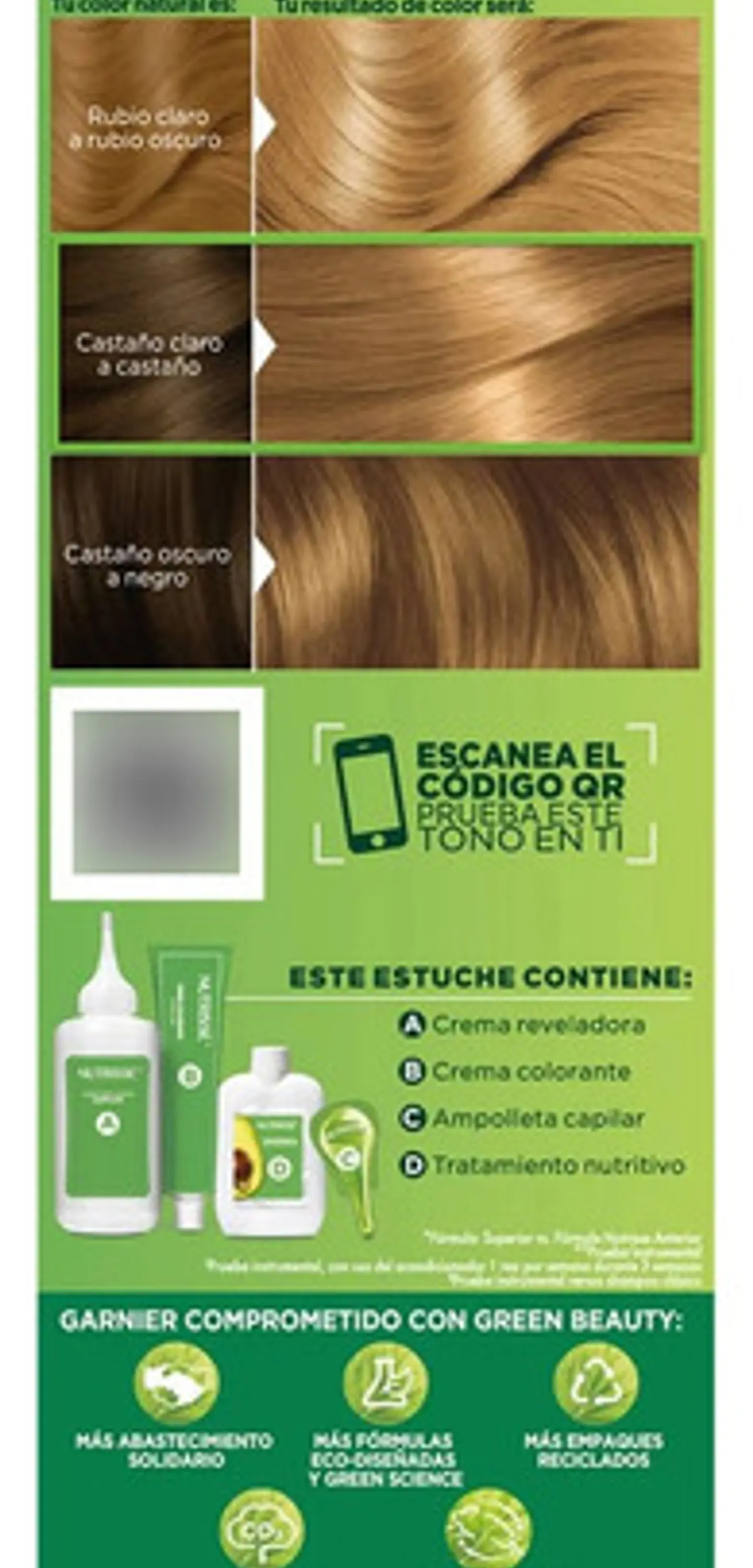 Tintura Garnier Nutrisse Tono 73 Rubio Dorado Miel 73 Miel 5
