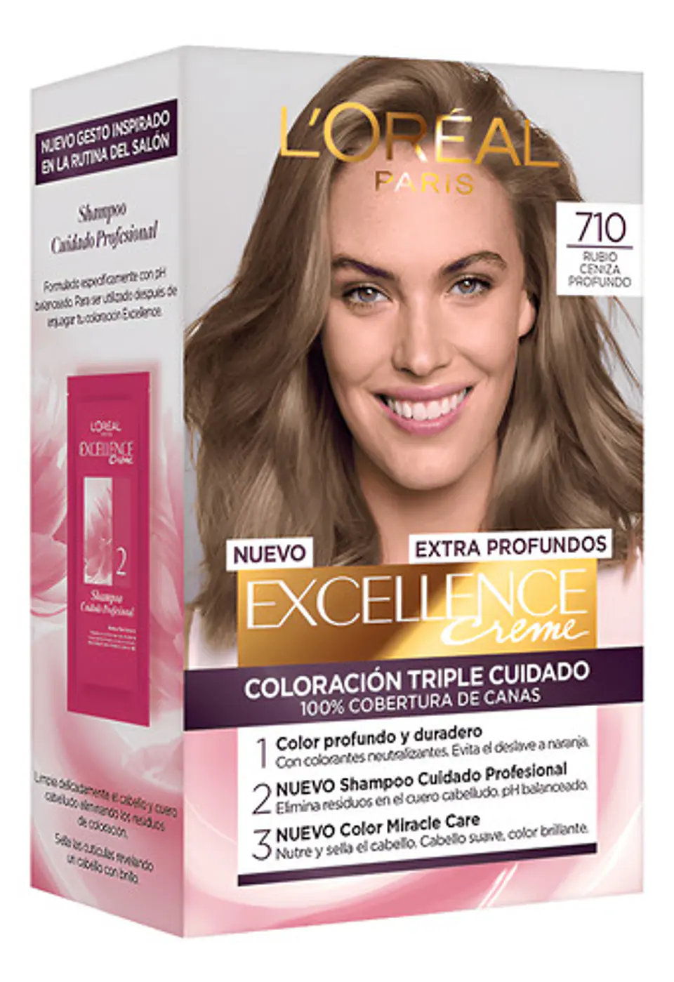 Tintura Excellence Creme 7.10 Rubio Cenizo Profundo L'oréal 710 Rubio Cenizo Profundo 1