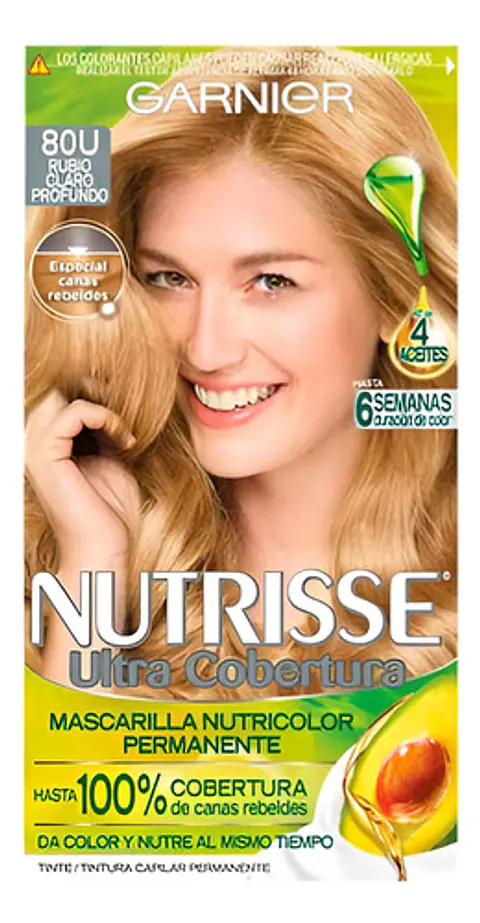 Tintura Garnier Nutrisse Ultra Cob. 80u Rubio Claro Profundo 80u Rubio Claro Profundo